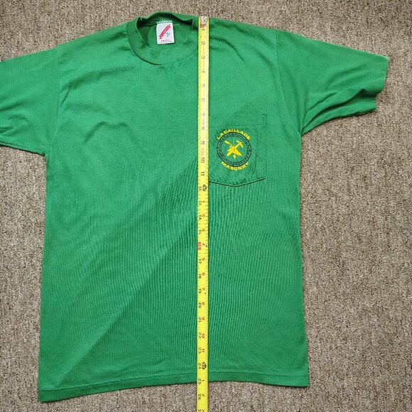 Jerzees Vibrant Green Tee with Pocket Design - Picture 10 of 11